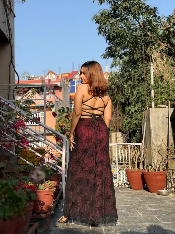 Japanese Style Red Sypder Dress - Image 4
